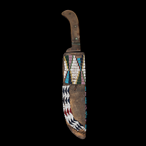 Cheyenne Beaded Hide Knife Sheath 1610a4