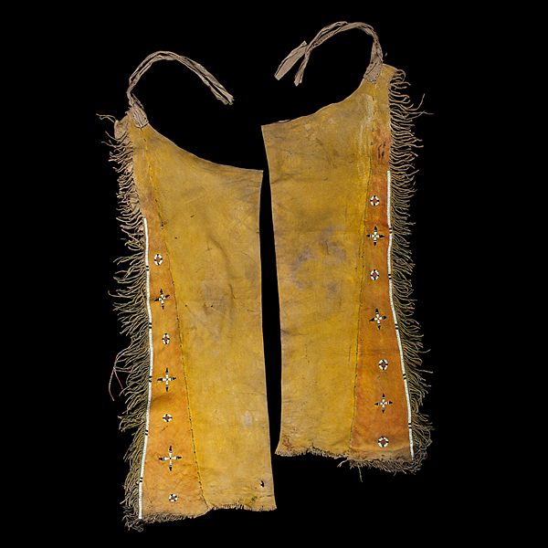 Southern Cheyenne Beaded Hide Leggings 1610d5