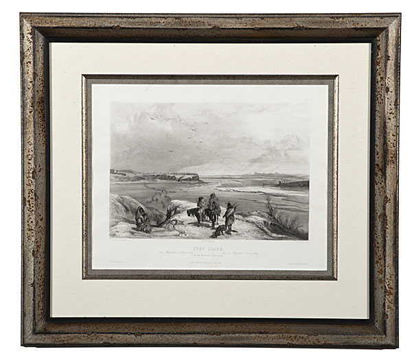 Karl Bodmer Etching: Tab. 15 Fort Clark: