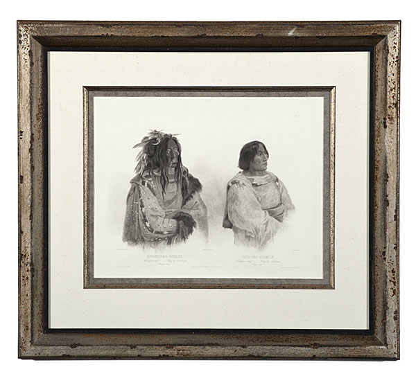 Karl Bodmer Etching: Tab 45 A Blackfoot