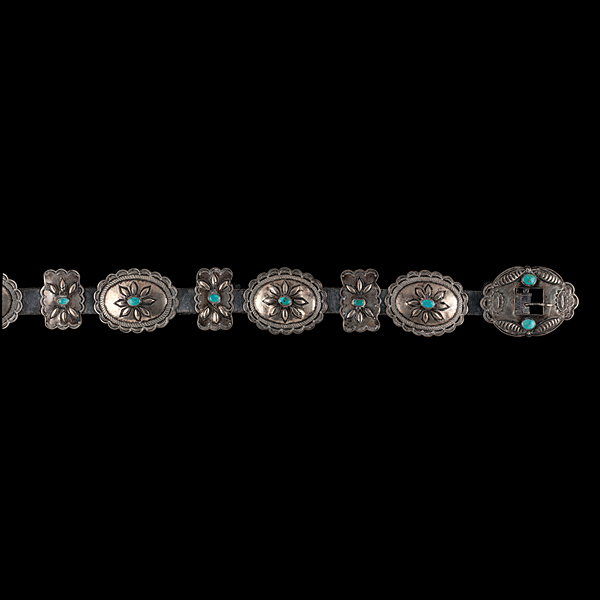 Navajo Belt with Turquoise Collected