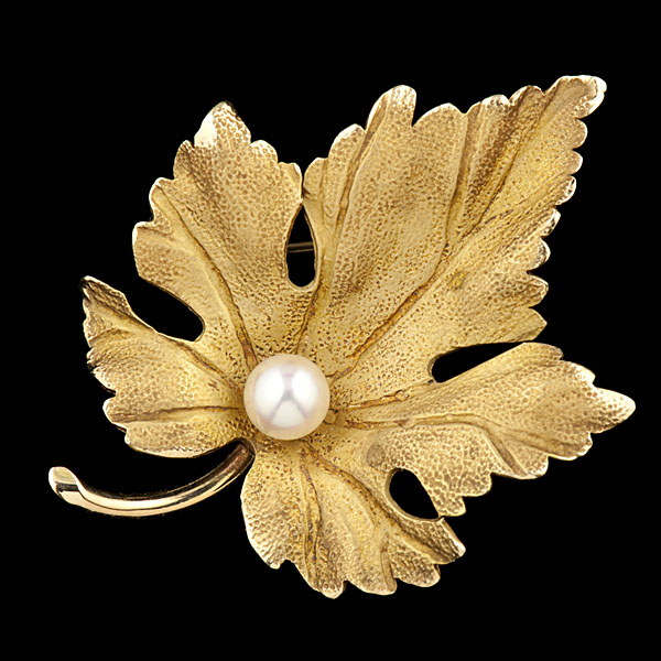 Tiffany & Co Leaf Brooch A 14k