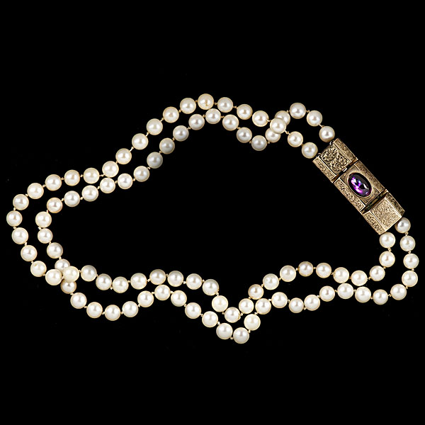 Vintage Cultured Pearl Double Strand 161194