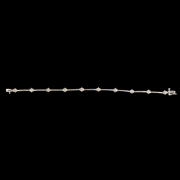Simple Diamond Bracelet A 14K white