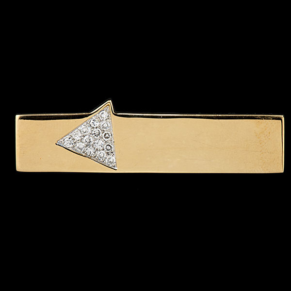 Triangle of Diamonds Pin A 14K