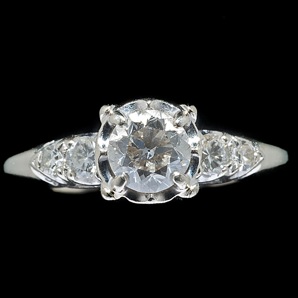 Vintage Style Diamond Engagement 1611cf