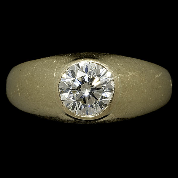 Flush Diamond Solitaire Ring A 1611dc
