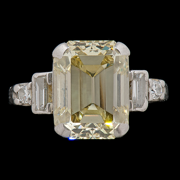 4 96cts Emerald Cut Natural Fancy 1611e6