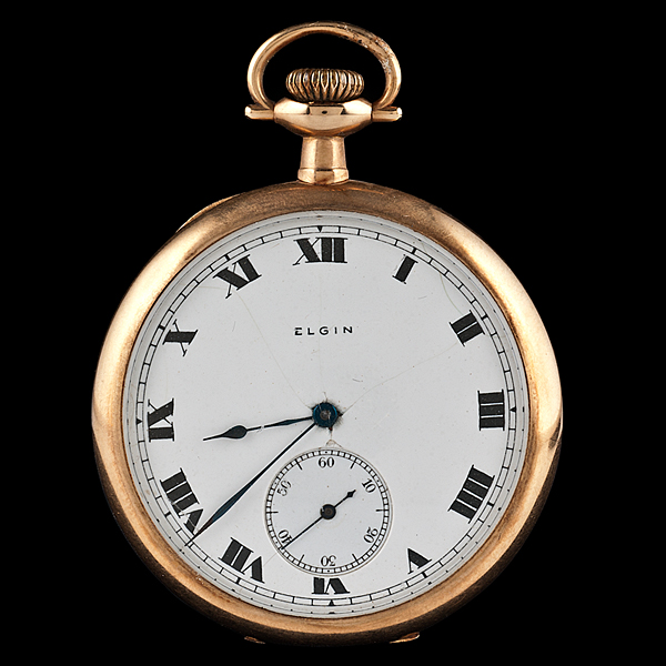 Elgin 18K Open Face Pocket Watch 1611f2