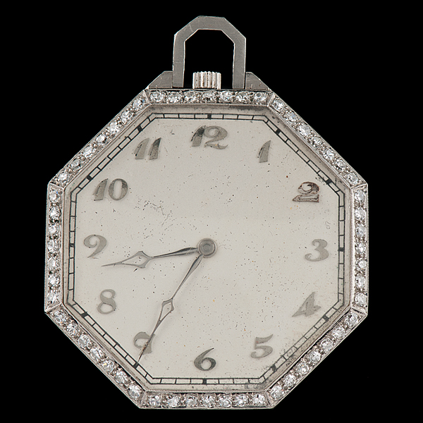 Vintage Diamond Set Pocket Watch