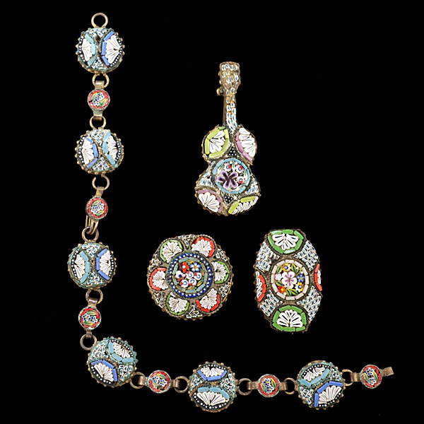 Group of Italian Micromosaic Pins 161212