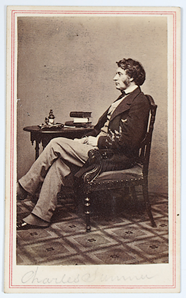 Senator Charles Sumner CDV by Brady