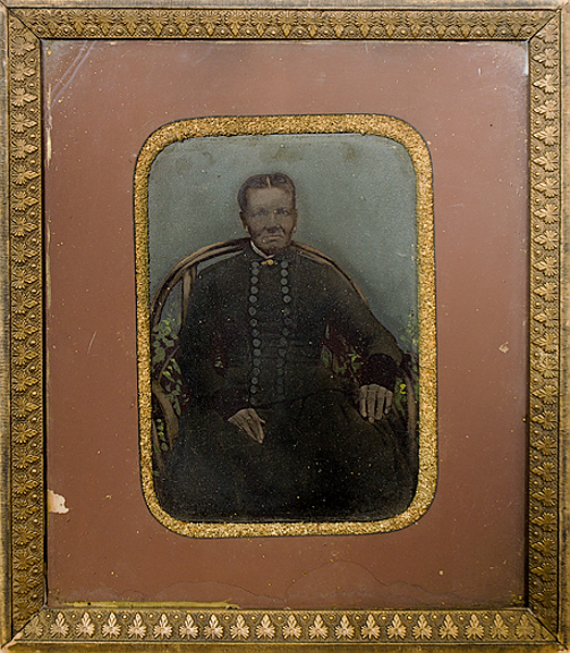 Whole Plate Tintype of Aged African 1612a5