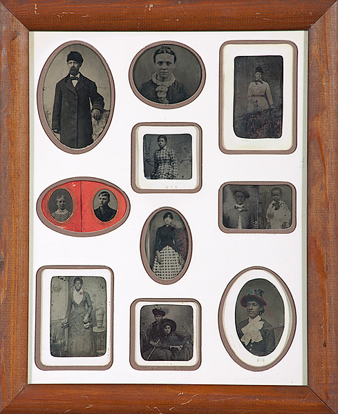 Framed Group of Tintypes Including 1612bf