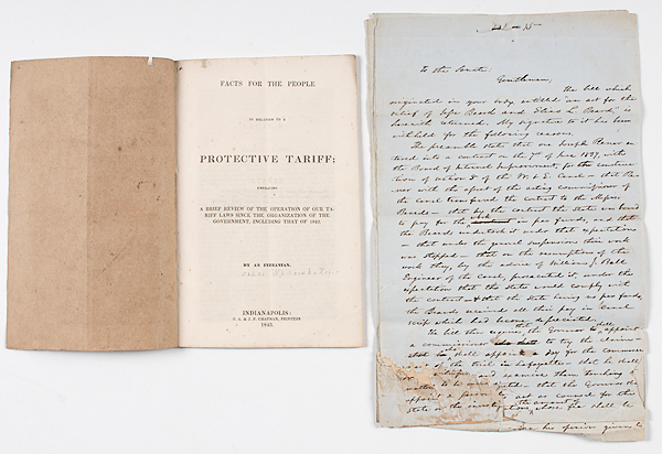 Indiana Governor James Whitcomb Manuscript