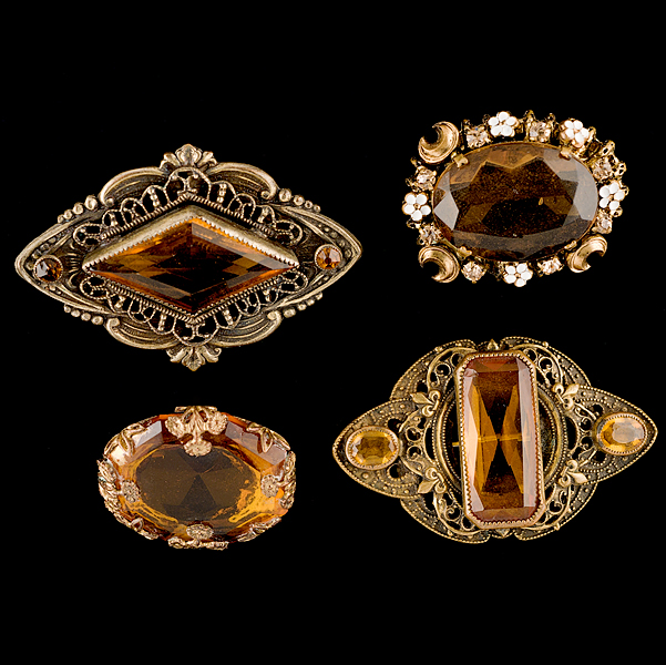 Austrian Group of 4 Brooches A 1613b9