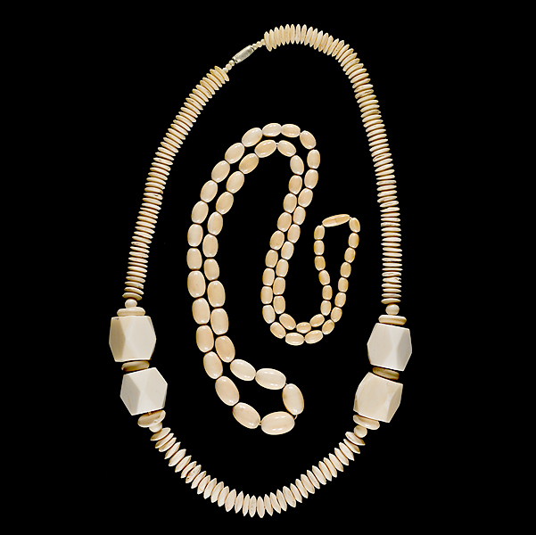 Duo of Large Ivory Necklaces A