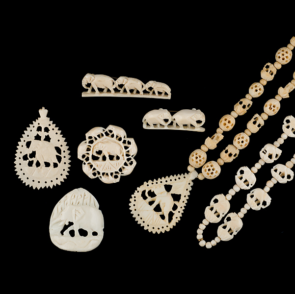 Large Grouping of Ivory Jewelry 161419