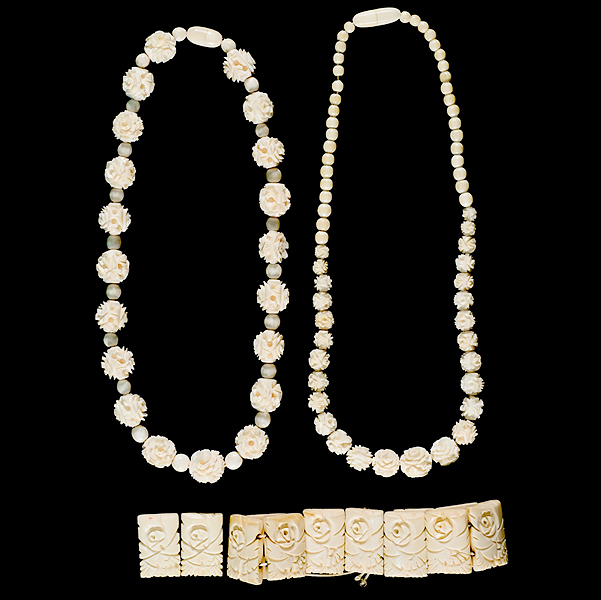 Large Grouping of Ivory Jewelry 16141a