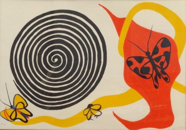 CALDER Alexander Lithograph Butterflies 161475