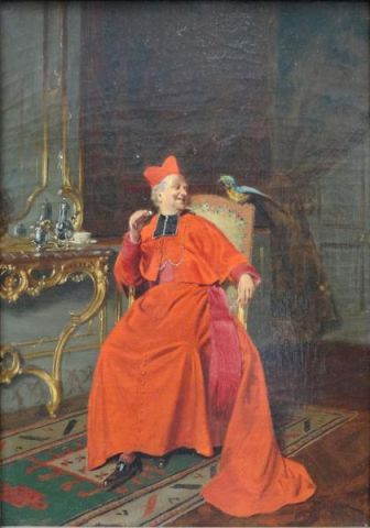 BORIONE Bernard O C Seated Cardinal 16148a