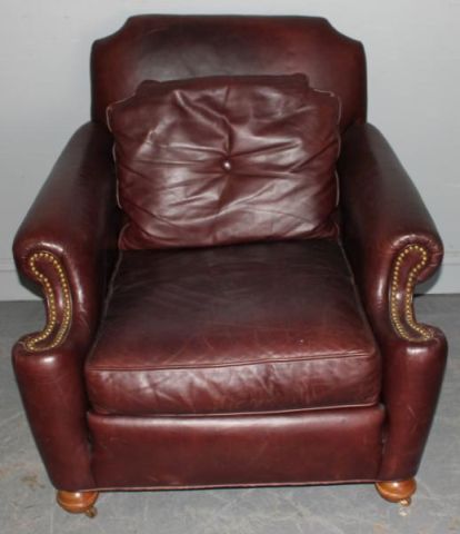 STICKLEY Audi Leather Lounge Chair.From