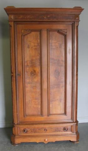 American Victorian Walnut Armoire.From
