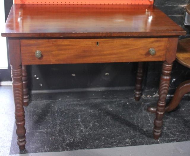 19th Century 1 Drawer Mahogany 1614e1