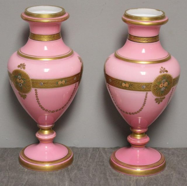 Pair of 19th Century Opaline Vases With 161512