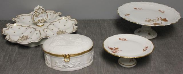 Porcelain Lot including a Biscuit Hinged