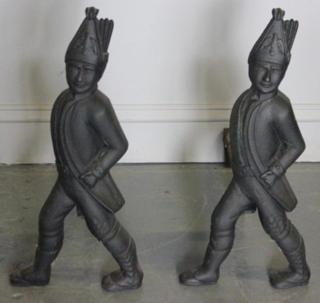 Pair of Cast Iron Hessian Figural