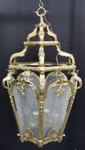 Gilt Metal Hurricane Style Chandelier From 161520