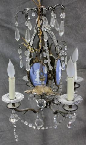 Bronze and Crystal Chandelier with 161523