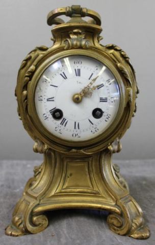 Antique Louis XV Style Bronze Clock Illegible 161550
