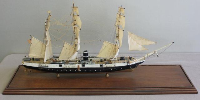 Antique Ship Model in a Brass and 161552