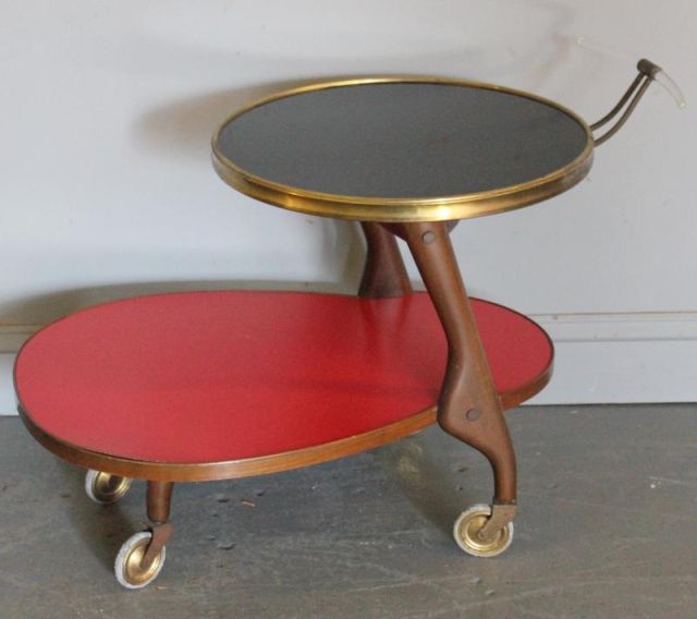 Midcentury Signed Beverage Cart.From