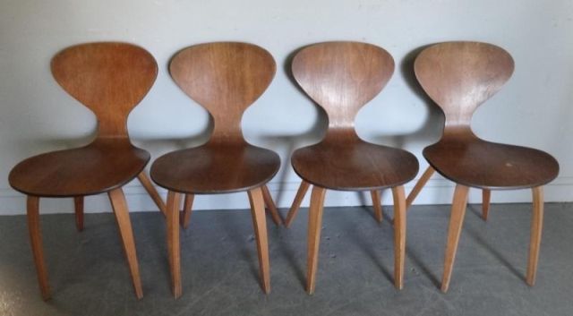 4 Plycraft Midcentury Wood Chairs From 16159e