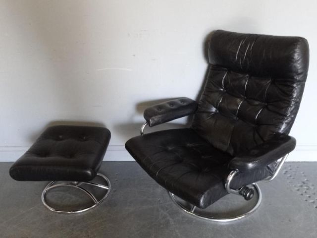Ekornes Midcentury Leather Chair