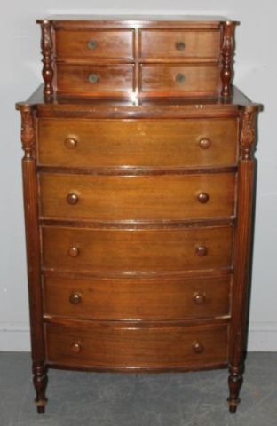 Sheraton Style Mahogany High Chest.Nice