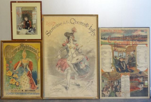 4 Vintage French Posters Semaine 1615dd