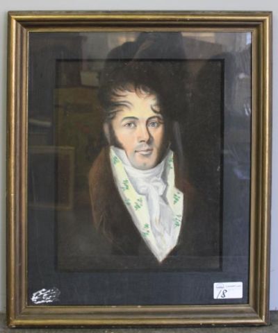 19th Century Pastel Portrait of 1615f1