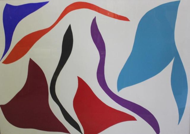 PARKER Raymond. Color Abstract Lithograph.Signed