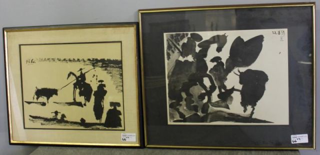 PICASSO Pablo. Two Lithographs.One is