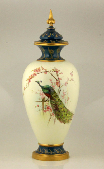 A Royal Worcester vase and cover