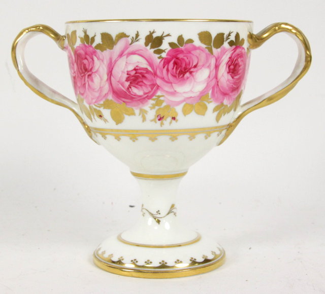 A Cauldon Ltd two-handled vase painted