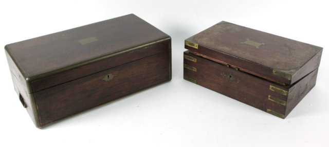 A 19th Century rosewood and brass