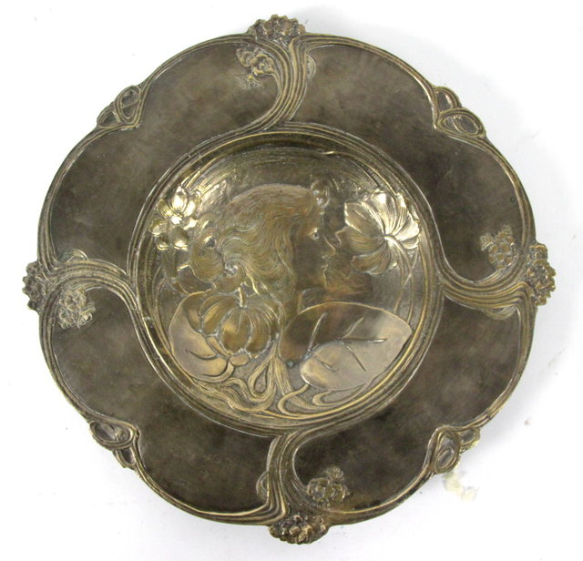 An Art Nouveau style plaque cast