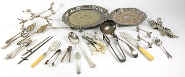 A quantity of silver plate including