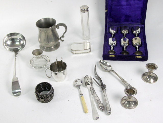 A quantity of silver plate including