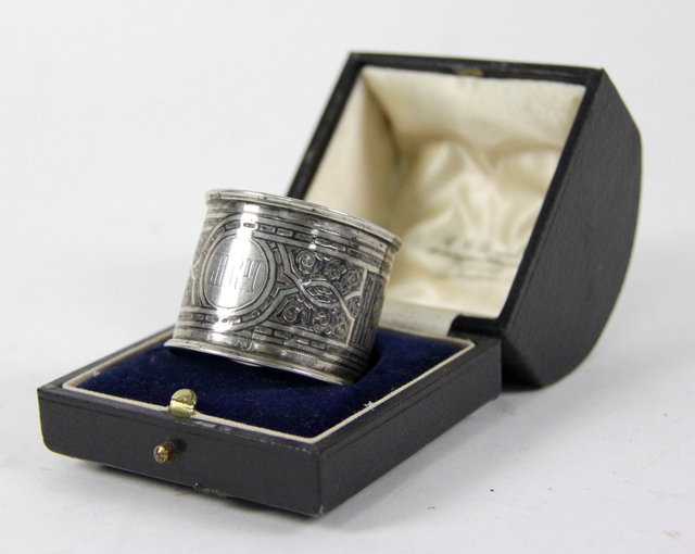 A Russian silver napkin ring Moscow 1616af